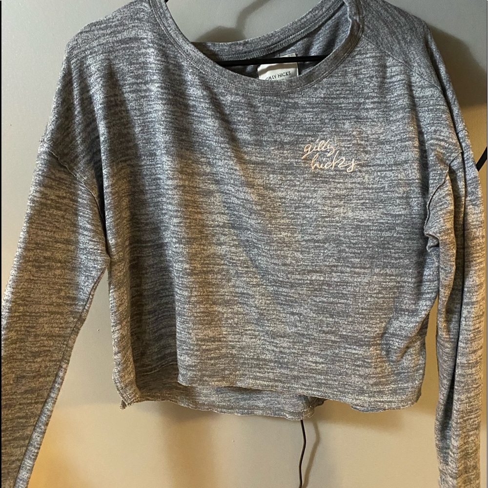 Gray Cropped long sleeve